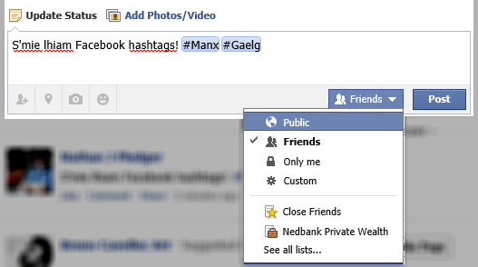 Modifying post privacy