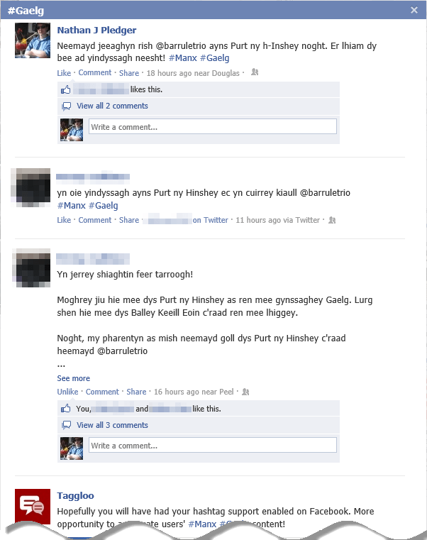 #Gaelg hashtag content