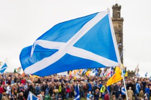 Scottish Saltire at Independence Event